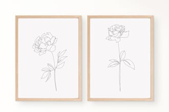draw a minimal custom line art drawing for your etsy shop