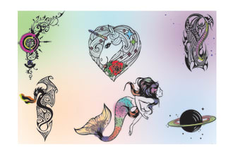 create unique custom tattoo and stickers design