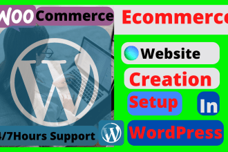 do wordpress ecommerce website creation and woocommerce setup