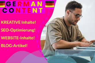 write german SEO website content, blog posts and articles professional