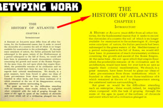 do book pages typing