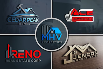 do professional real estate and construction logo design