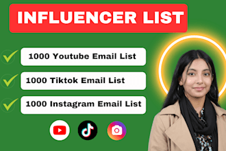 provide youtube email list for your business in 24 hours