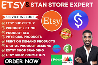do etsy store setup etsy shop stan store marketing etsy digital product design