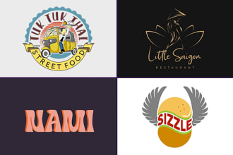 make fruit, juice bar, pizza, drink, restaurant, logo design