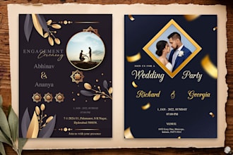 design wedding invitation card, greeting, party and birthday invitation card
