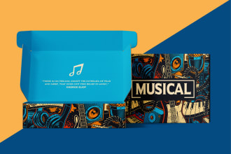 do stunning packaging box design, product box, mailer box design with 3d