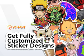do amazing custom sticker designs for you