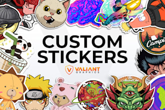 do amazing custom sticker designs and sticker packs for you
