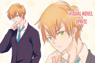draw visual novel character
