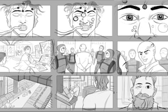 create a storyboard for your tv commercials, film and animation