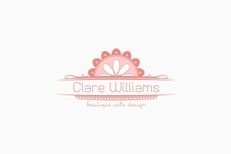 design minimal clare williams logo for you