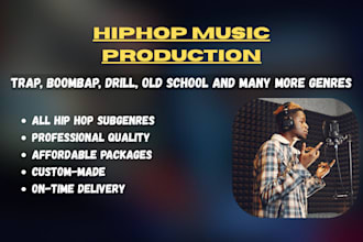 professional hiphop or rap beat in 24h