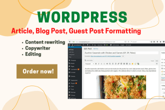 edit and format your blog content