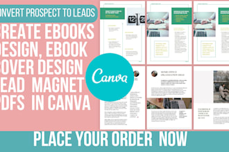 do lead magnet pdf for lead generation,amazon KDP, ebook cover design, on canva