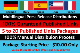 do publish multilanguage website press release link building