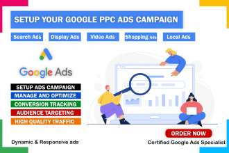 setup and manage google ads adword PPC on monthly basis