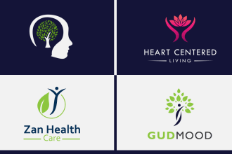 design life coach, health, fitness, and medical logo