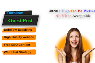 guest post and dofollow backlinks with high quality website