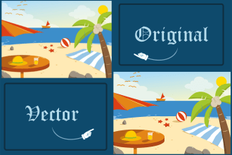 do vector tracing of any image or logo in high resolution