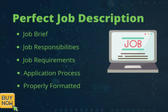 write a perfect job description for any position