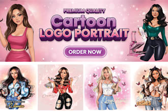 do a cartoon portrait logo for your business