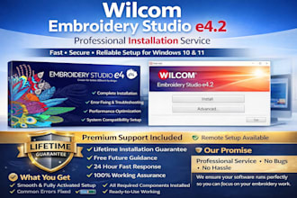 install wilcom embroidery software , wilcom e4 2 embroidery studio instent