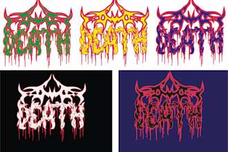 design brutal slamming death metal logo and death metal