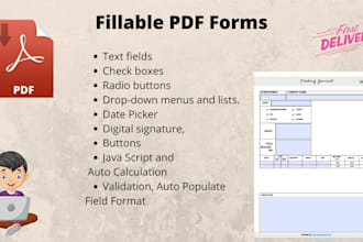 create fillable pdf form and design pdf form
