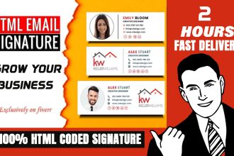 make email signature HTML, clickable HTML email signature