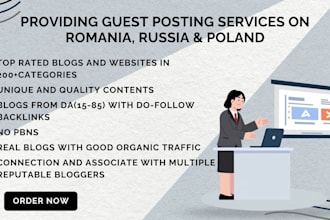 provide guest posts service on romania, russia, and poland sites