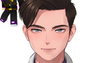 draw your roblox, minecraft, or any avatar in anime style