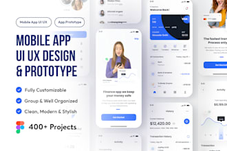 create mobile app UI UX design, wireframe and app prototype figma xd