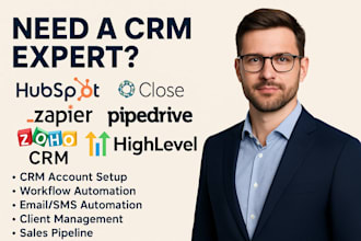 do gohighlevel hubspot crm automation pipedrive zoho close io zapier integration