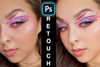 do skin retouching, clean spot,face swap with photoshop