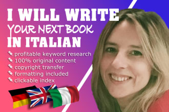write your next book in italian, italian ghost writer
