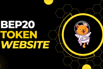 design a bep20 crypto token or coin website, meme website