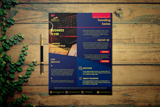 creative flat minimal flyer design in 6 hours