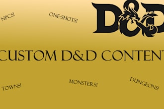 design your ideas for your dungeons and dragons game