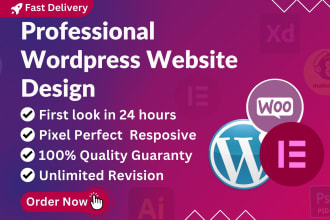 build modern wordpress website and ecommerce website with elementor pro