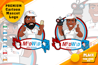 design a caricature cartoon mascot logo for you