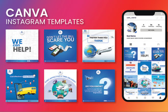 create editable canva templates and instagram post design for an attractive feed