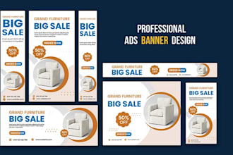 make professional website banner,slider,ad banner, social media banners