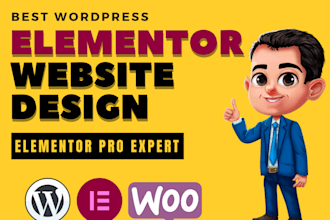 design wordpress website with elementor pro