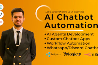 do ai chatbot development for your website chatbot using voiceflow and bo