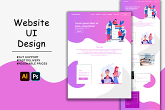 design web template or landing page design