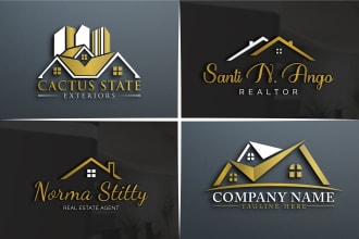 design real estate signature property logo with copyrights