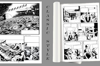 draw your comic in vintage style