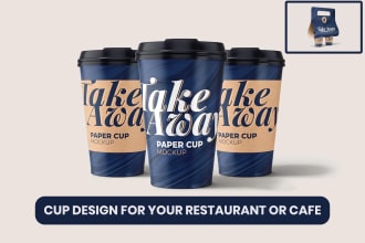 design coffee, ice cream, paper cup