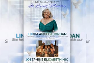 design a premium funeral, obituary, memorial flyer